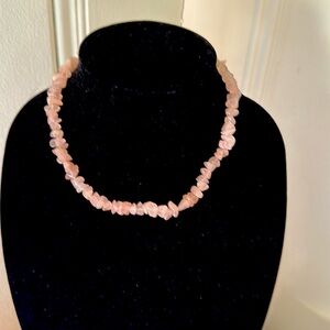 Natural rose quartz  inspirational & healing gemstone necklace